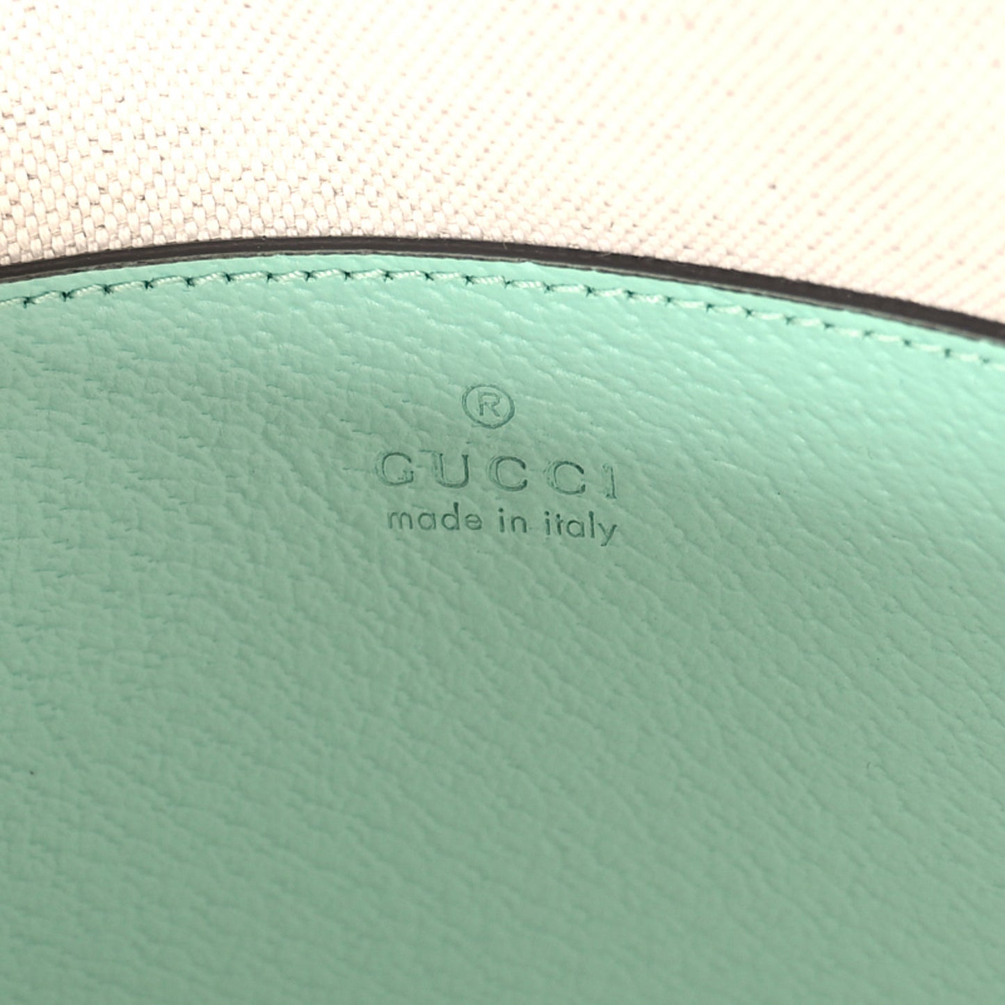 Monogram Jumbo GG Textured Dollar Calfskin Small Ophidia Dome Shoulder Bag Beige Pepperlight Mint