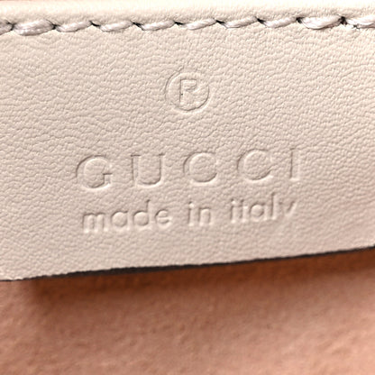 Gucci Calfskin Matelasse Super Mini GG Marmont Shoulder Bag White 5 of 10