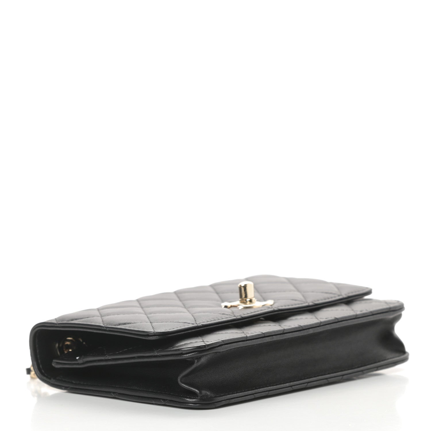 Chanel Lambskin Quilted Trendy CC Wallet On Chain WOC Black 4 of 12