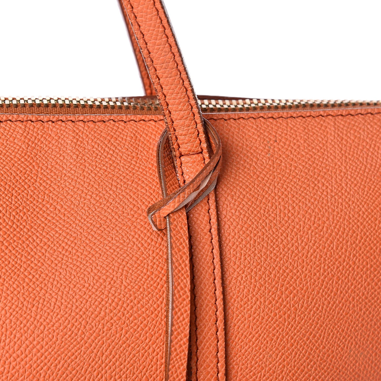Textured Calfskin Miss Escape Tote Orange