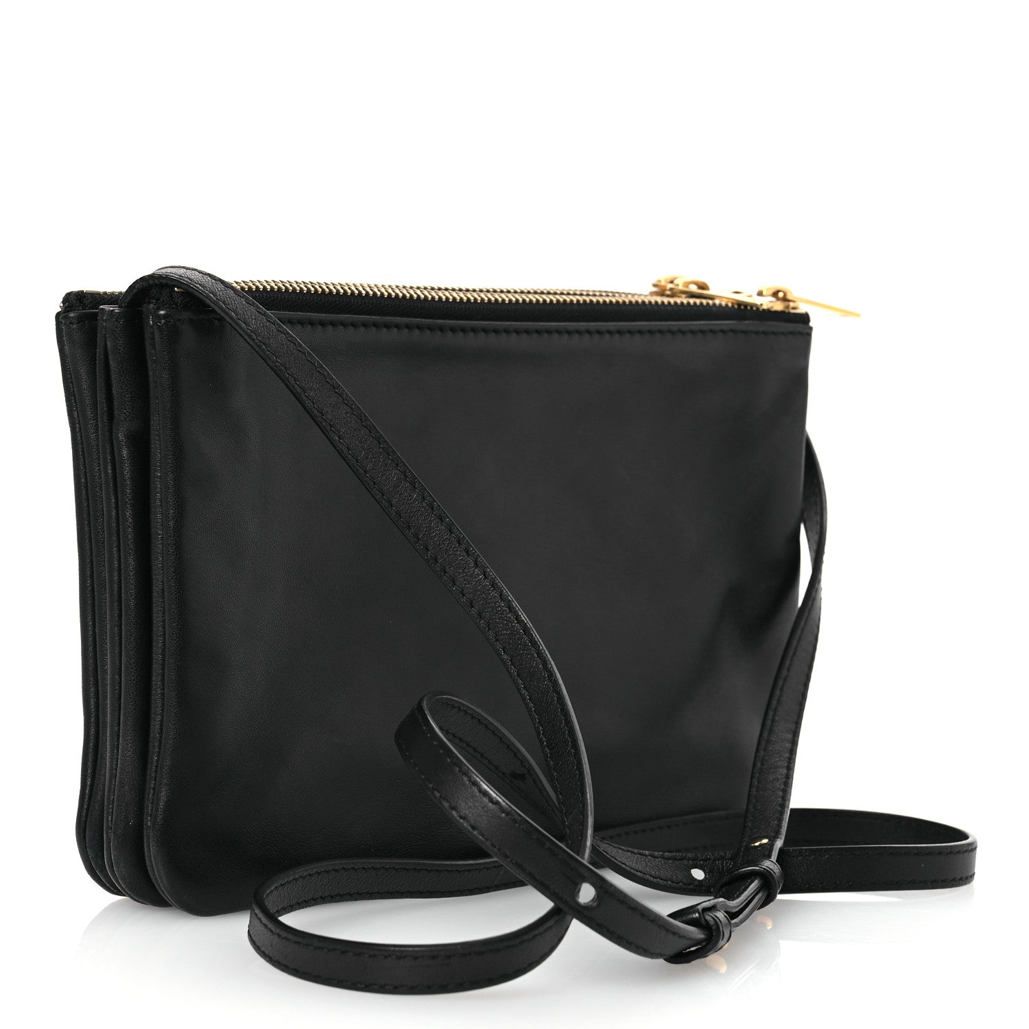 Celine Lambskin Small Trio Crossbody Bag Black 3 of 13