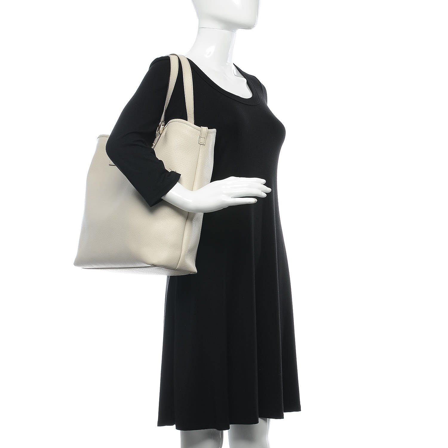 Gucci Calfskin Abbey Tote Off White 2 of 13