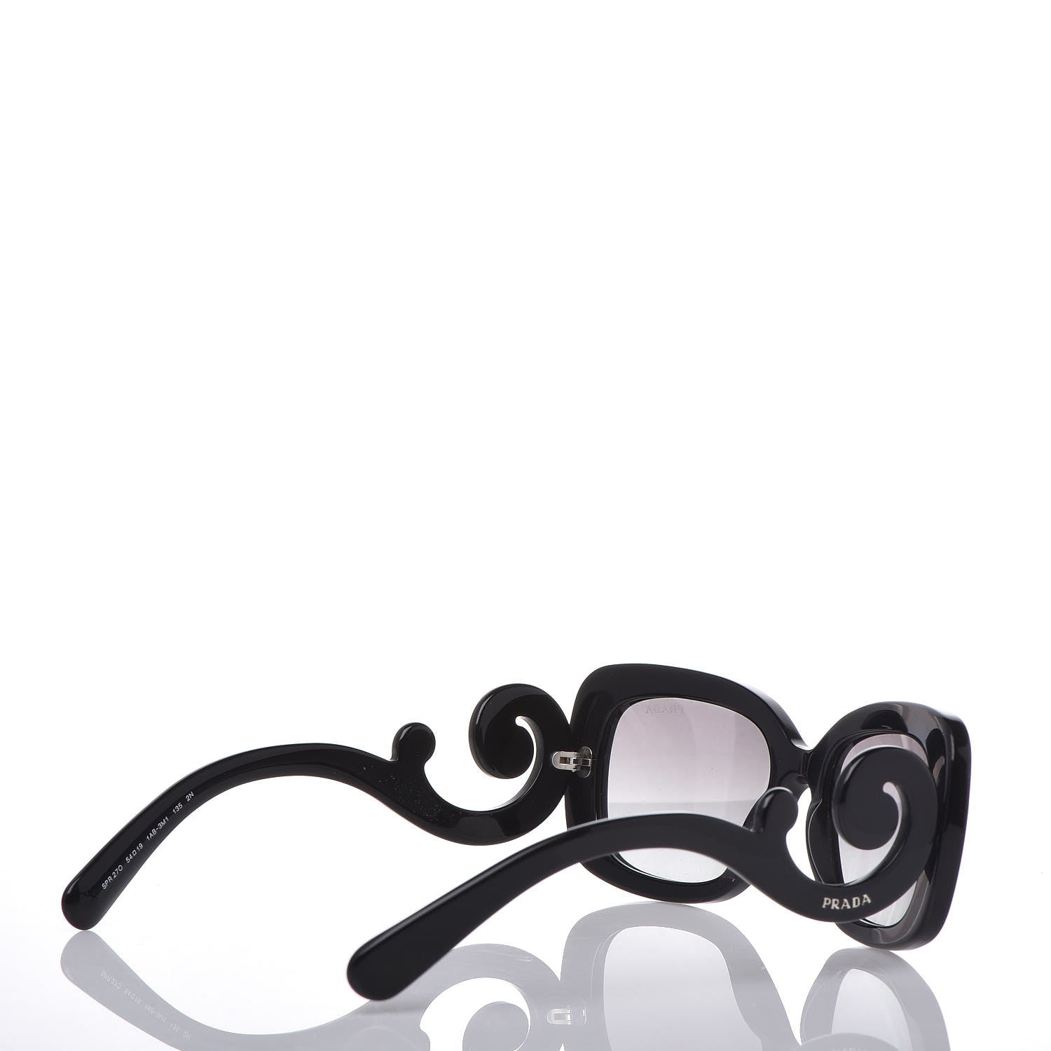 Prada Acetate Baroque Sunglasses SPR 27O Black 4 of 6