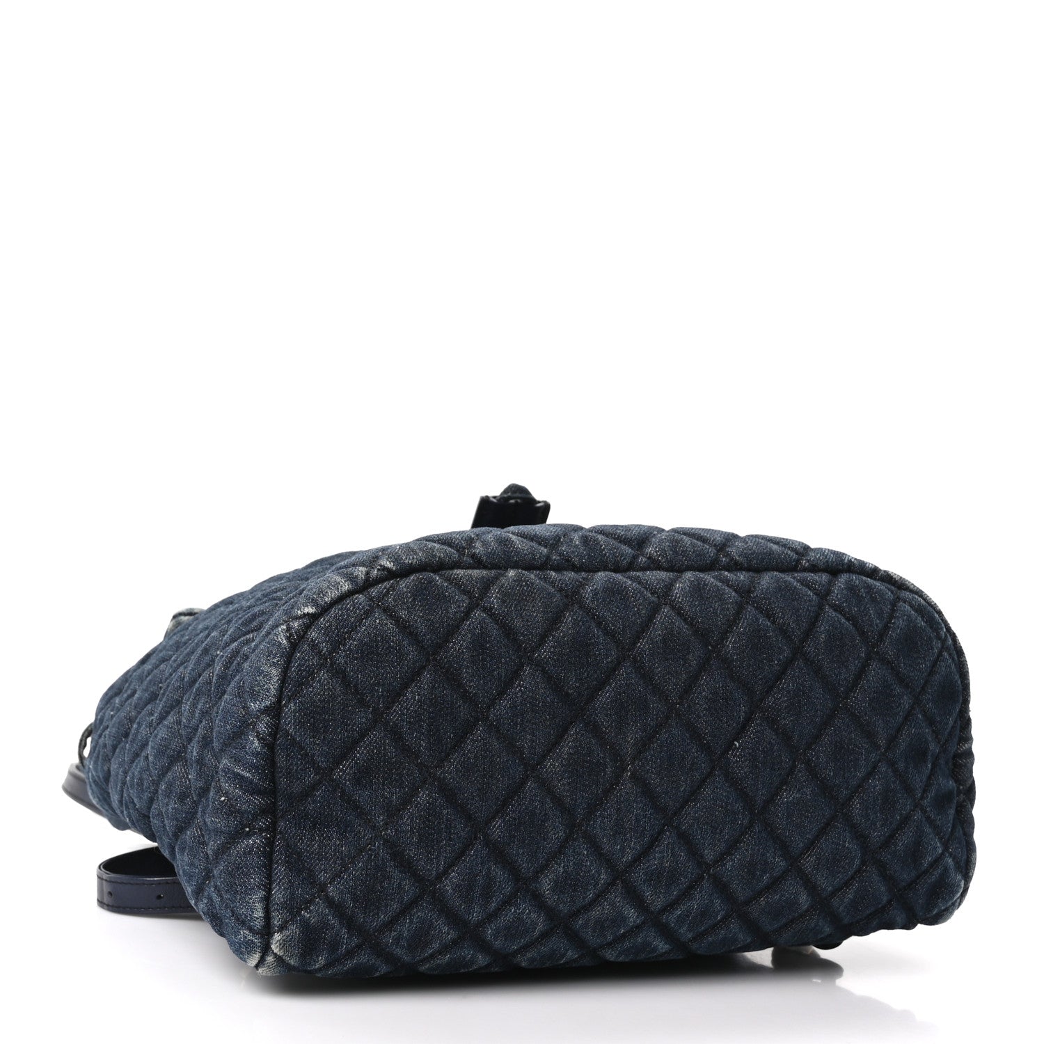 Chanel Washed Denim Quilted Large Urban Spirit Backpack Dark Blue 4 of 10