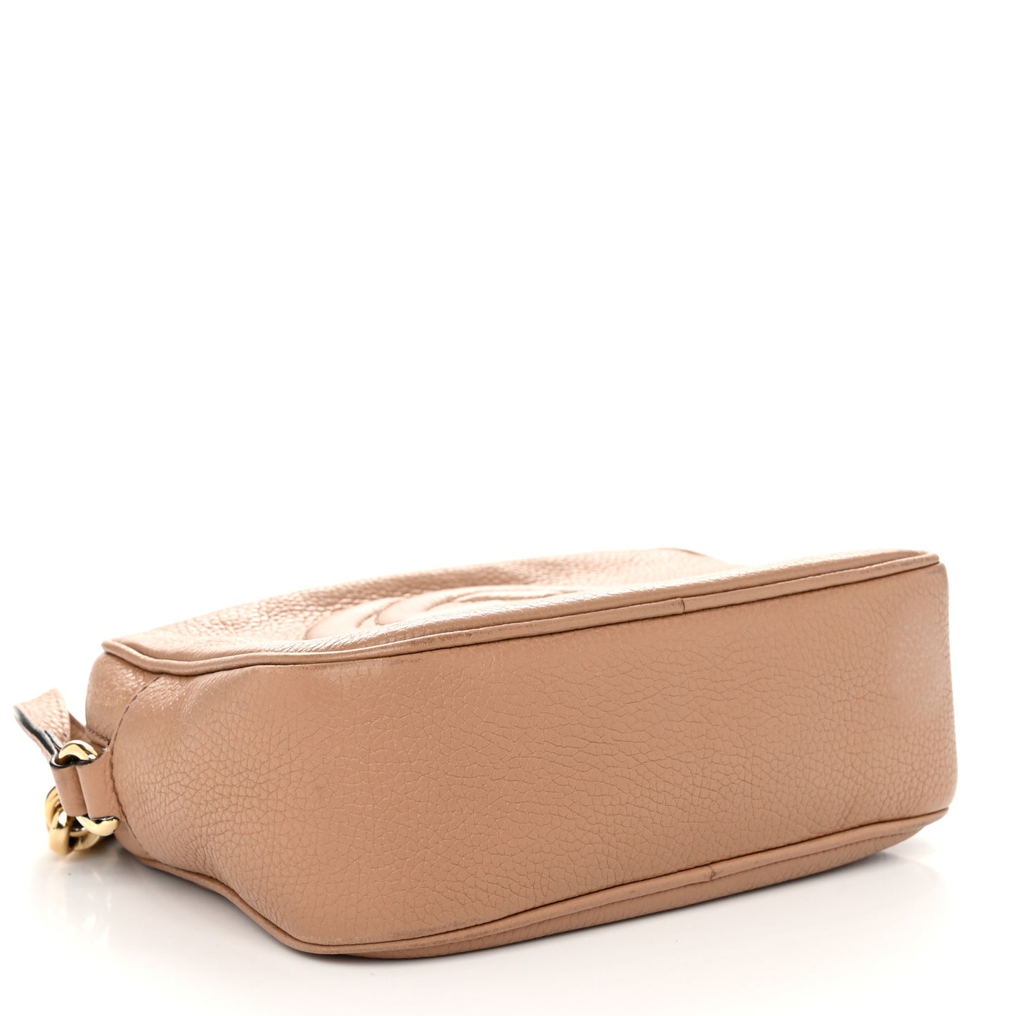 Pebbled Calfskin Small Soho Disco Bag Camelia