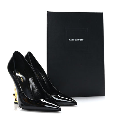 Saint Laurent Patent Opyum 110 Pumps 37.5 Black Gold 9 of 9