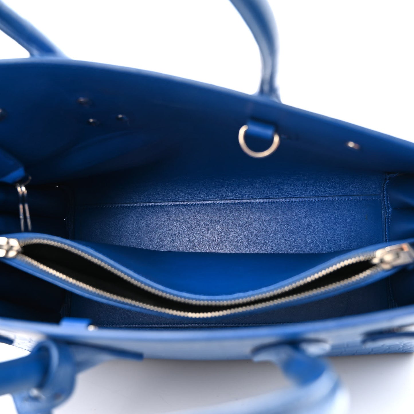 Calfskin Crocodile Embossed Small Sac de Jour Royal Blue