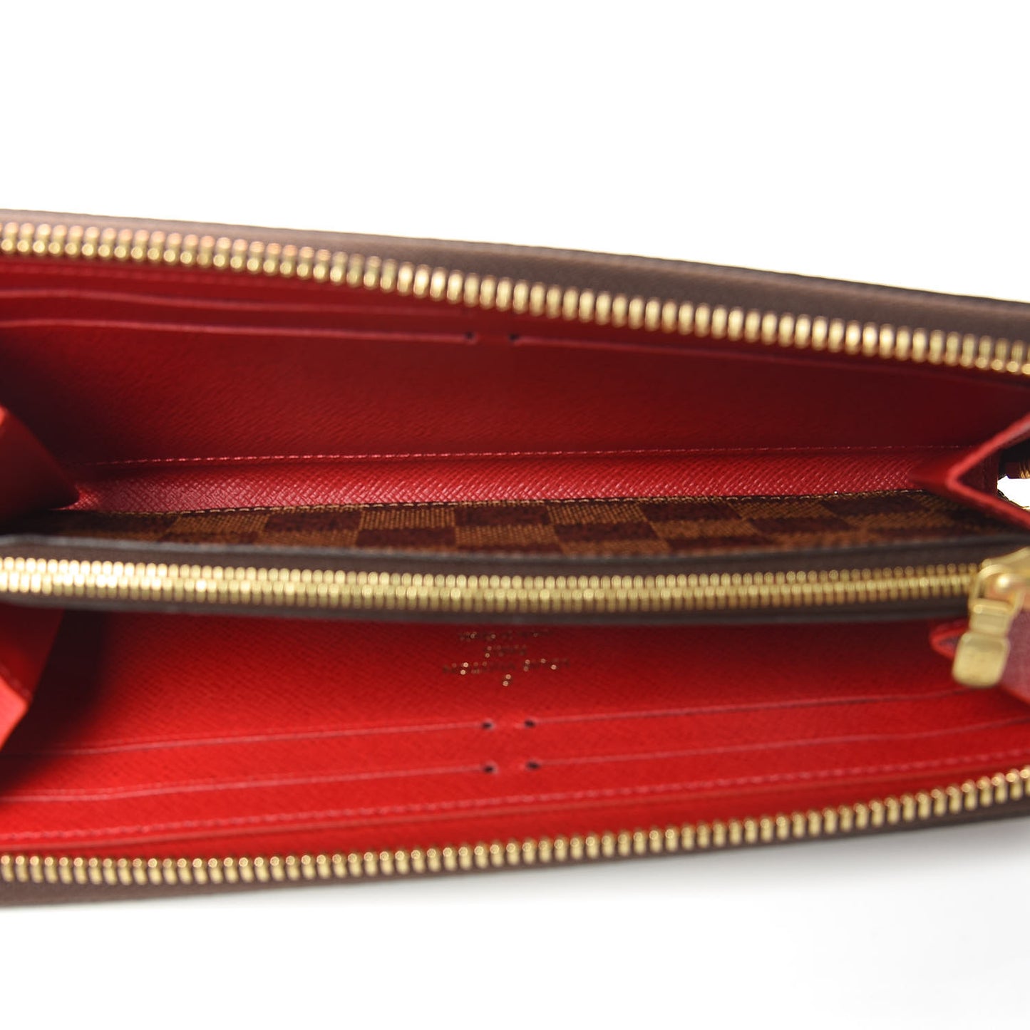 Damier Ebene Clemence Wallet Cherry