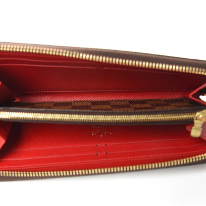 Louis Vuitton Damier Ebene Clemence Wallet Cherry 5 of 7