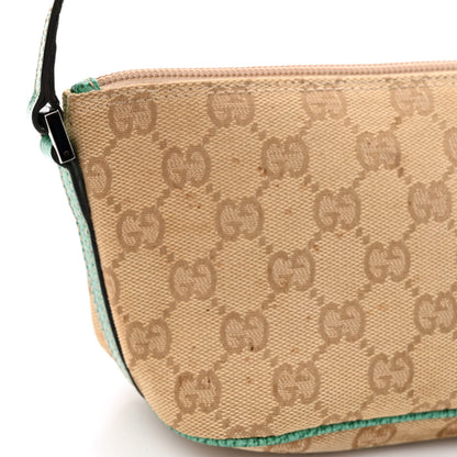 Gucci Monogram Boat Pochette Teal 17 of 17