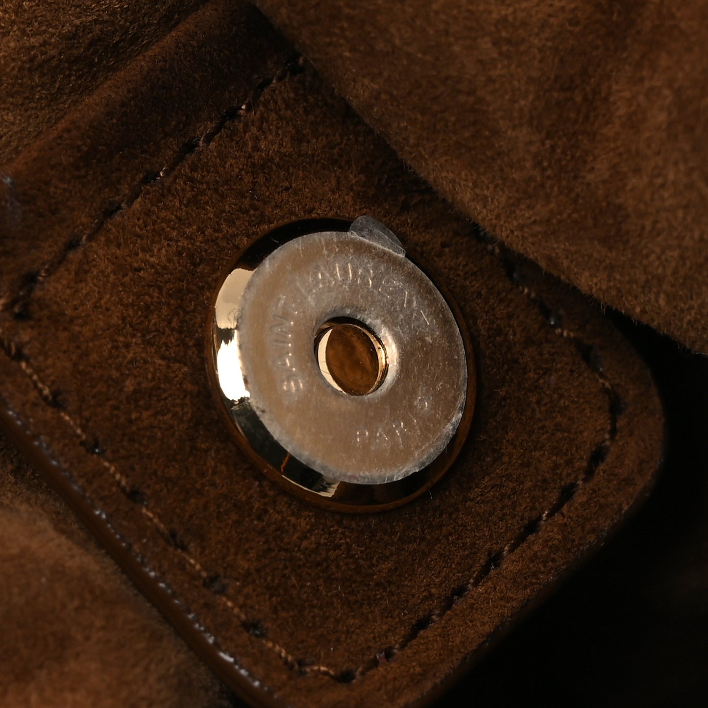 Suede Monogram Large Jamie Pochon Caramel Cognac