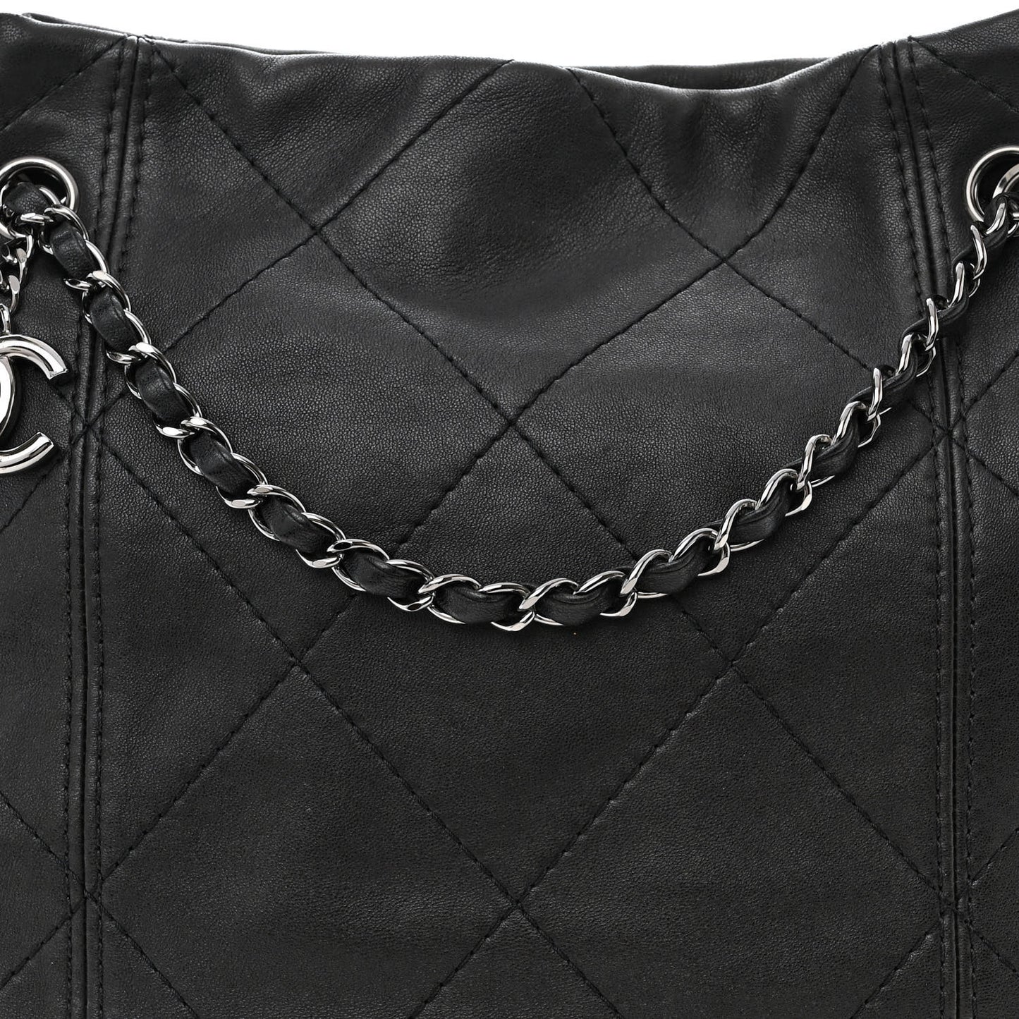 Lambskin Quilted Small Soft Touch Shoulder Bag Black