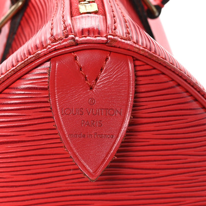 Louis Vuitton Epi Speedy 25 Castillan Red 7 of 14