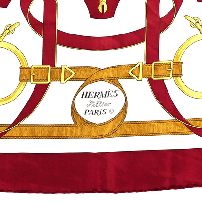 Hermes Silk Eperon D'Or Pocket Square Scarf 2 of 3