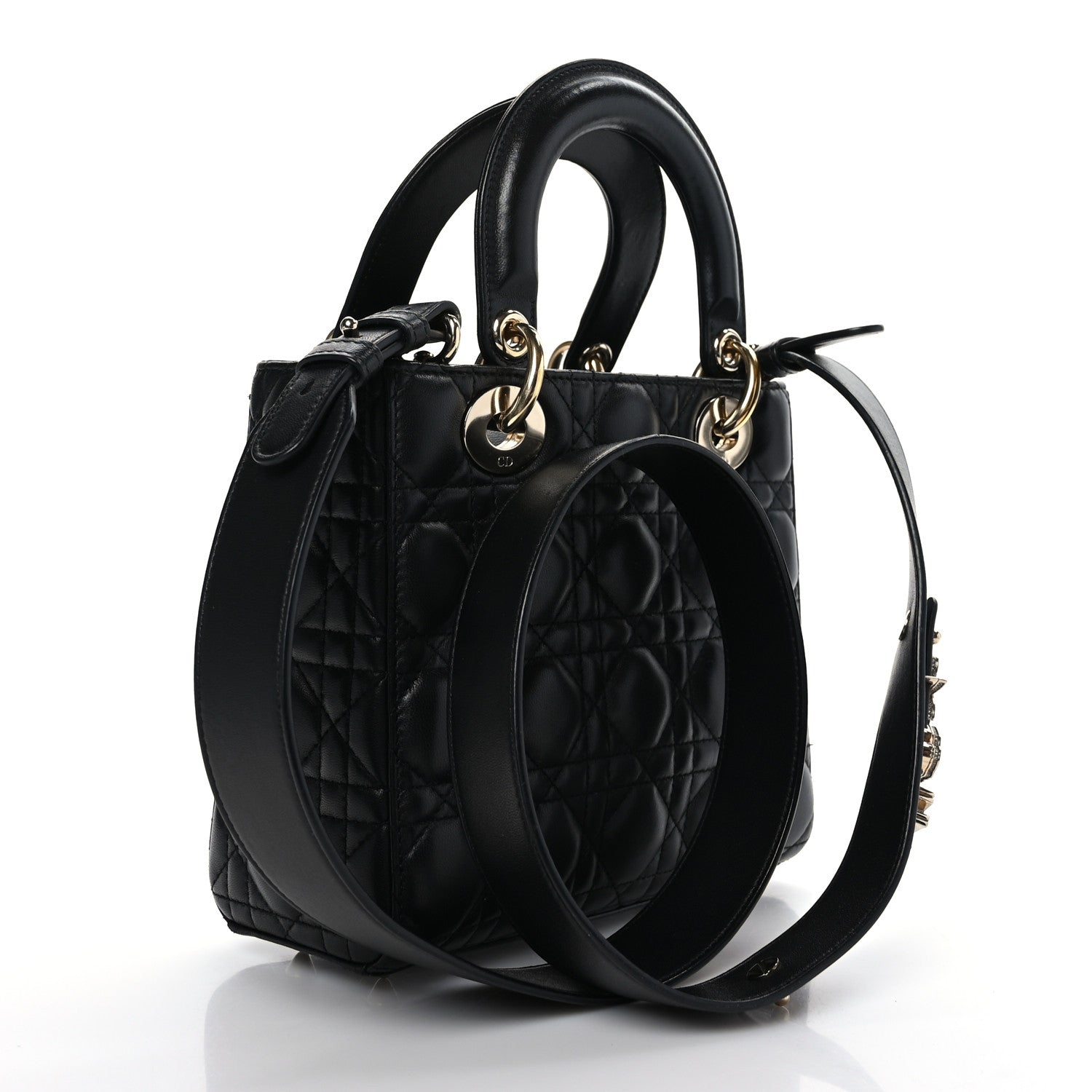 Christian Dior Lambskin Cannage Small My ABCDior Lady Dior Black 3 of 9