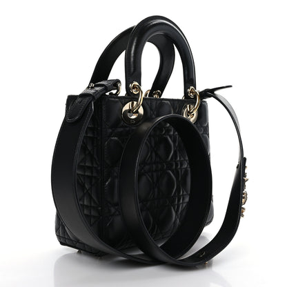 Christian Dior Lambskin Cannage Small My ABCDior Lady Dior Black 3 of 9