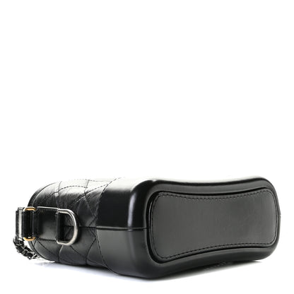 Chanel Aged Calfskin Quilted Small Gabrielle Hobo Black 4 of 10
