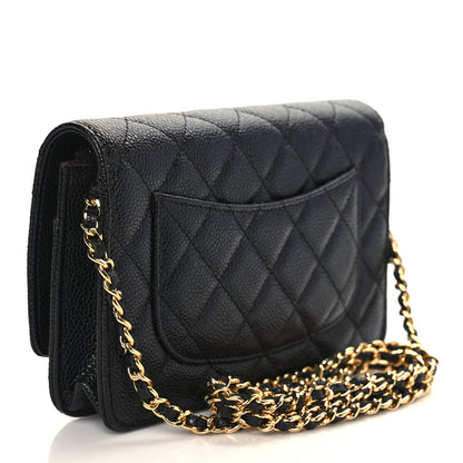 Chanel Caviar Quilted Wallet On Chain WOC Black 3 of 10