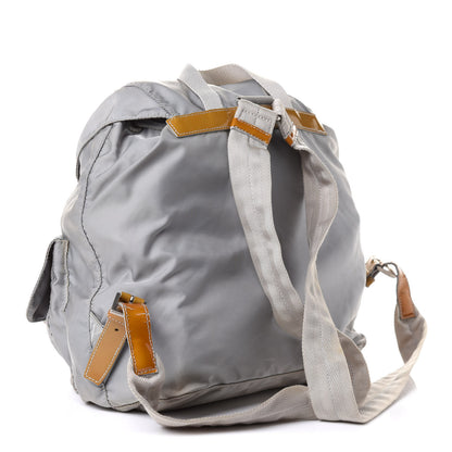 Prada Nylon Vela Patent Backpack Argento 2 of 8