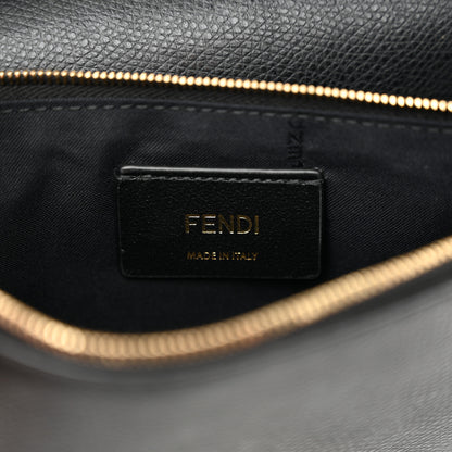 Fendi Vitello Cruise F is Fendi Bi-Color FF 1974 Embossed Medium Envelope Wallet On Chain Black Maya 7 of 14