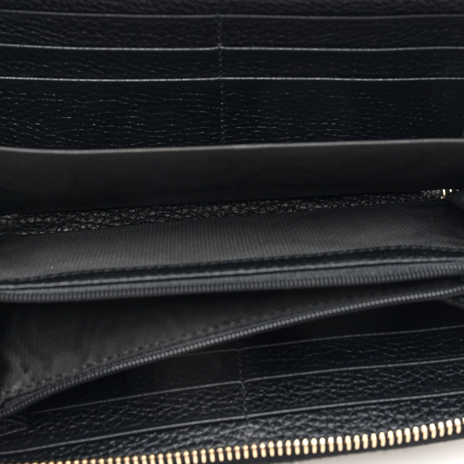 Gucci Pebbled Calfskin Soho Zip Around Wallet Black 4 of 6