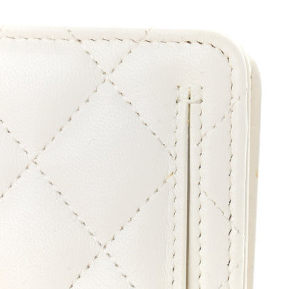 Chanel Lambskin Quilted Mini Romance Wallet On Chain WOC White 12 of 12