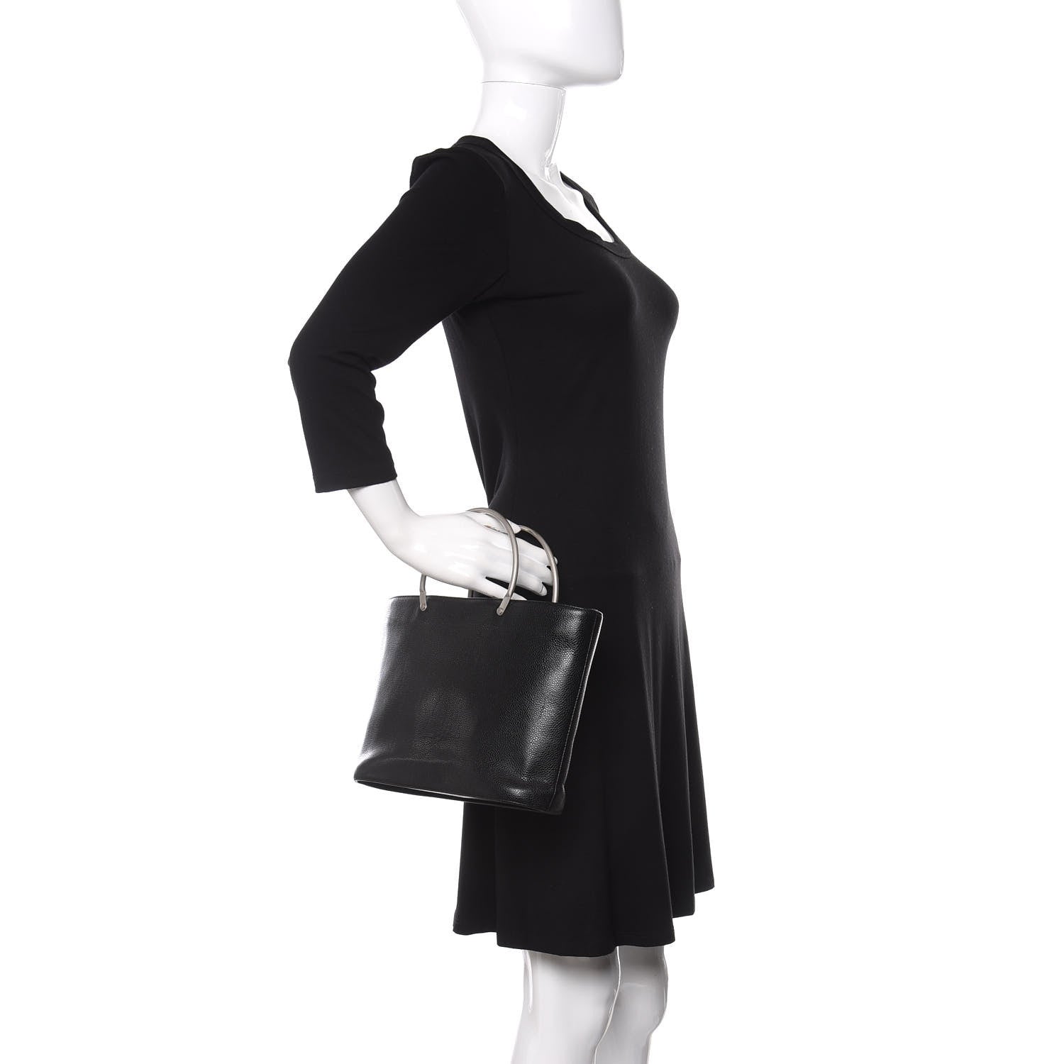 Chanel Caviar Metal Handle Tote Black 2 of 13