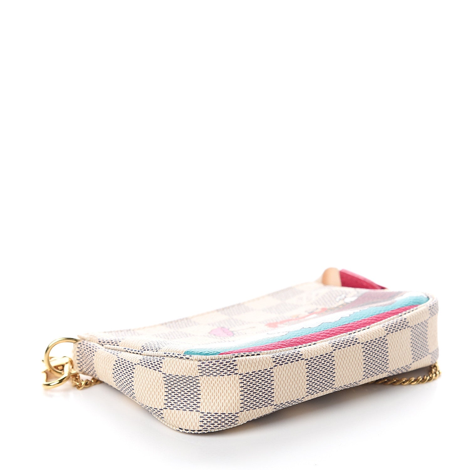 Louis Vuitton Damier Azur 2015 Christmas Animation Mini Pochette Accessories 3 of 6