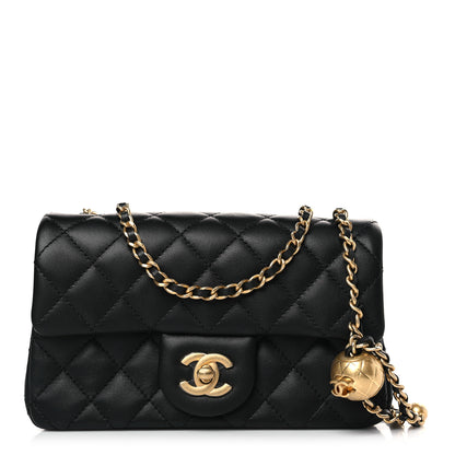 Chanel Lambskin Quilted Mini Rectangular Pearl Crush Flap Black 1 of 10