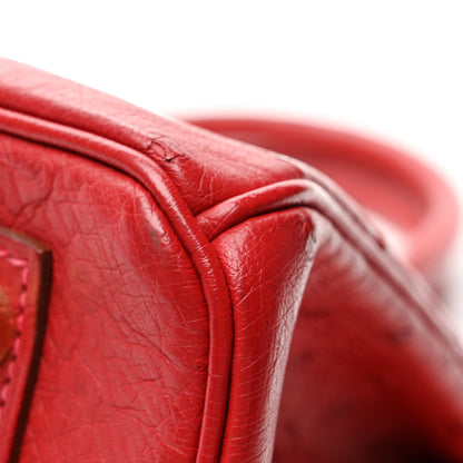 Hermes Ostrich Birkin 30 Rouge Vif 11 of 12