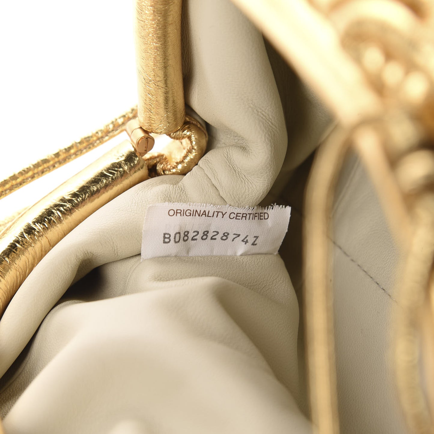 Metallic Crinkled Lambskin The Mini Pouch Oro