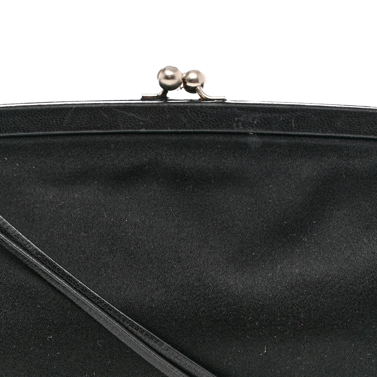 Prada Tessuto Nylon Nappa Kisslock Shoulder Bag Black 8 of 14