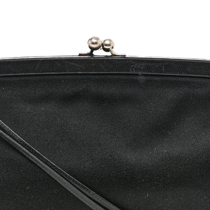 Prada Tessuto Nylon Nappa Kisslock Shoulder Bag Black 8 of 14