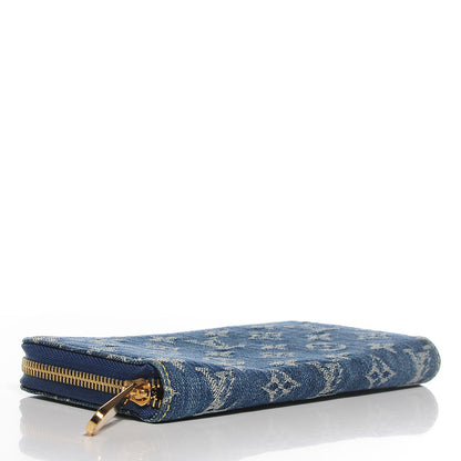 Louis Vuitton Denim Zippy Wallet Blue 4 of 8