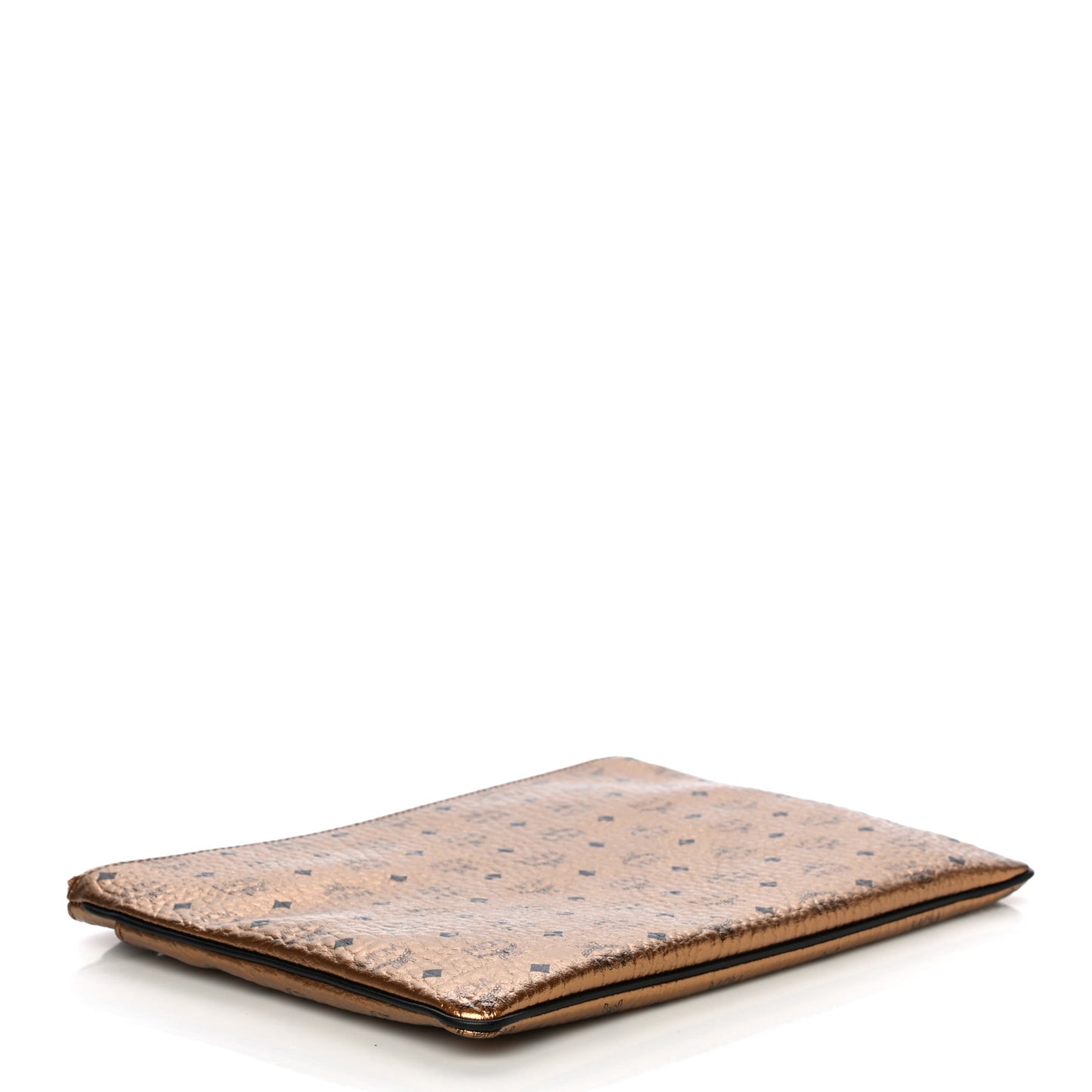Metallic Visetos Medium Crossbody Pouch Gold