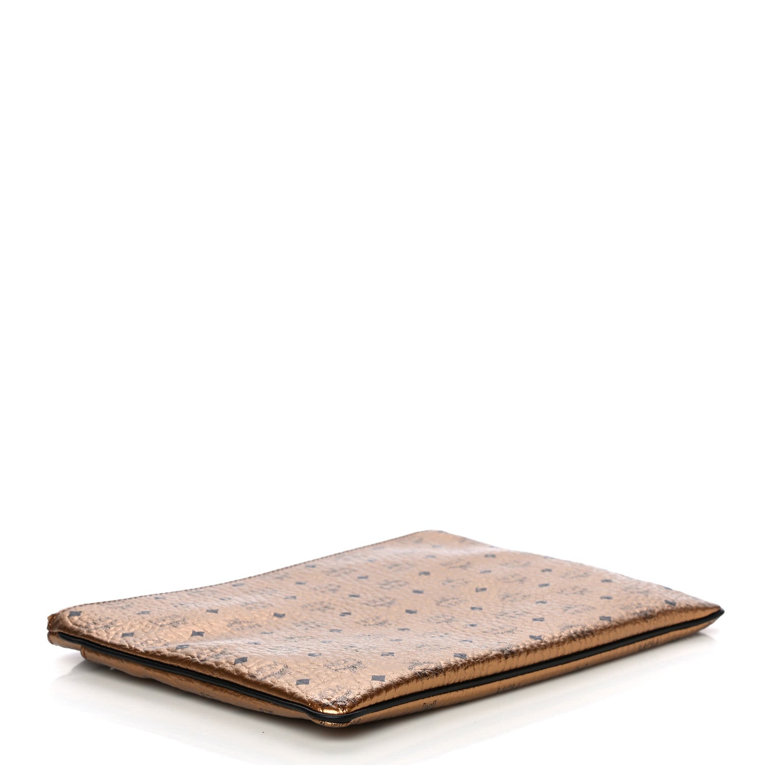 MCM Metallic Visetos Medium Crossbody Pouch Gold 3 of 10