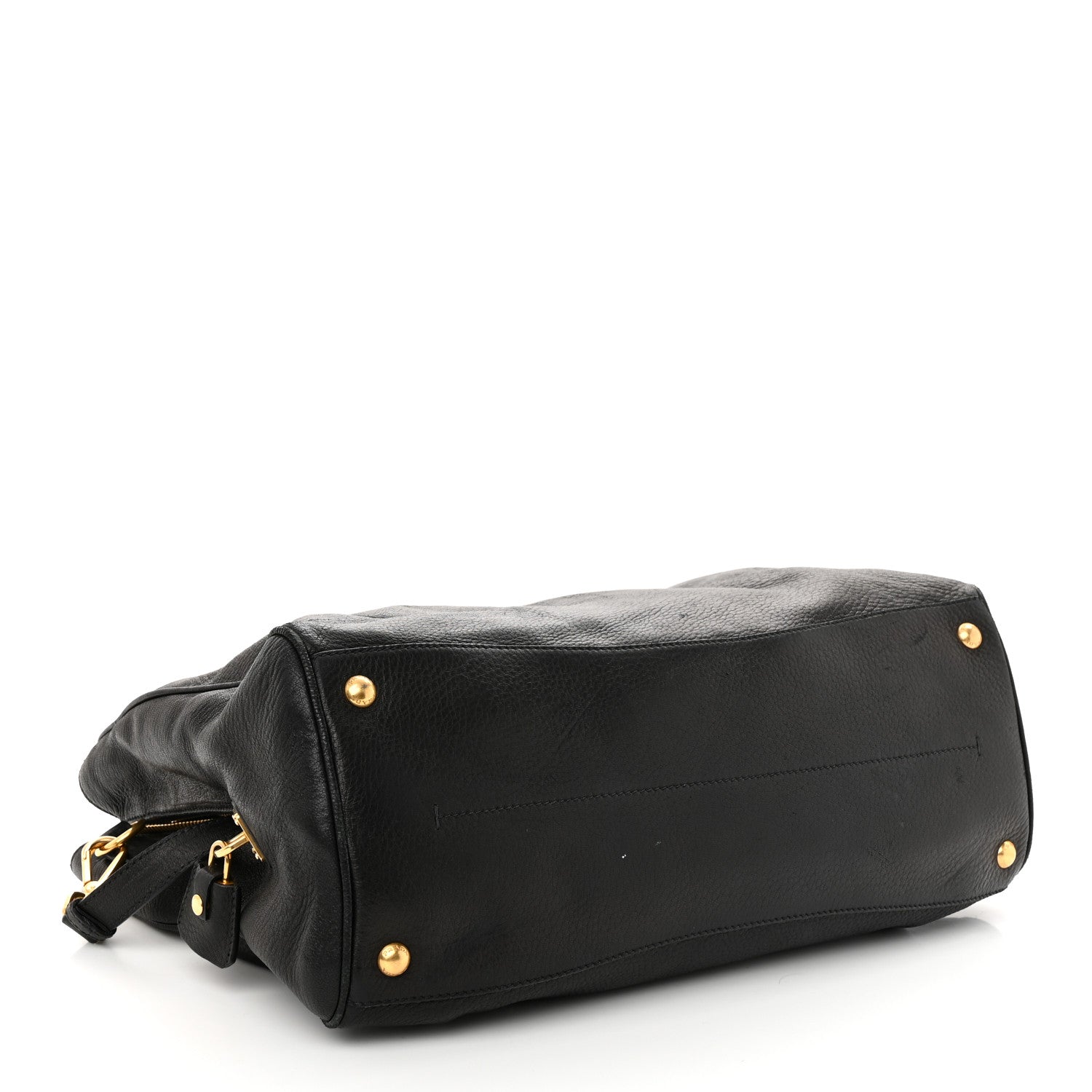 Prada Vitello Daino Tote Black 4 of 16