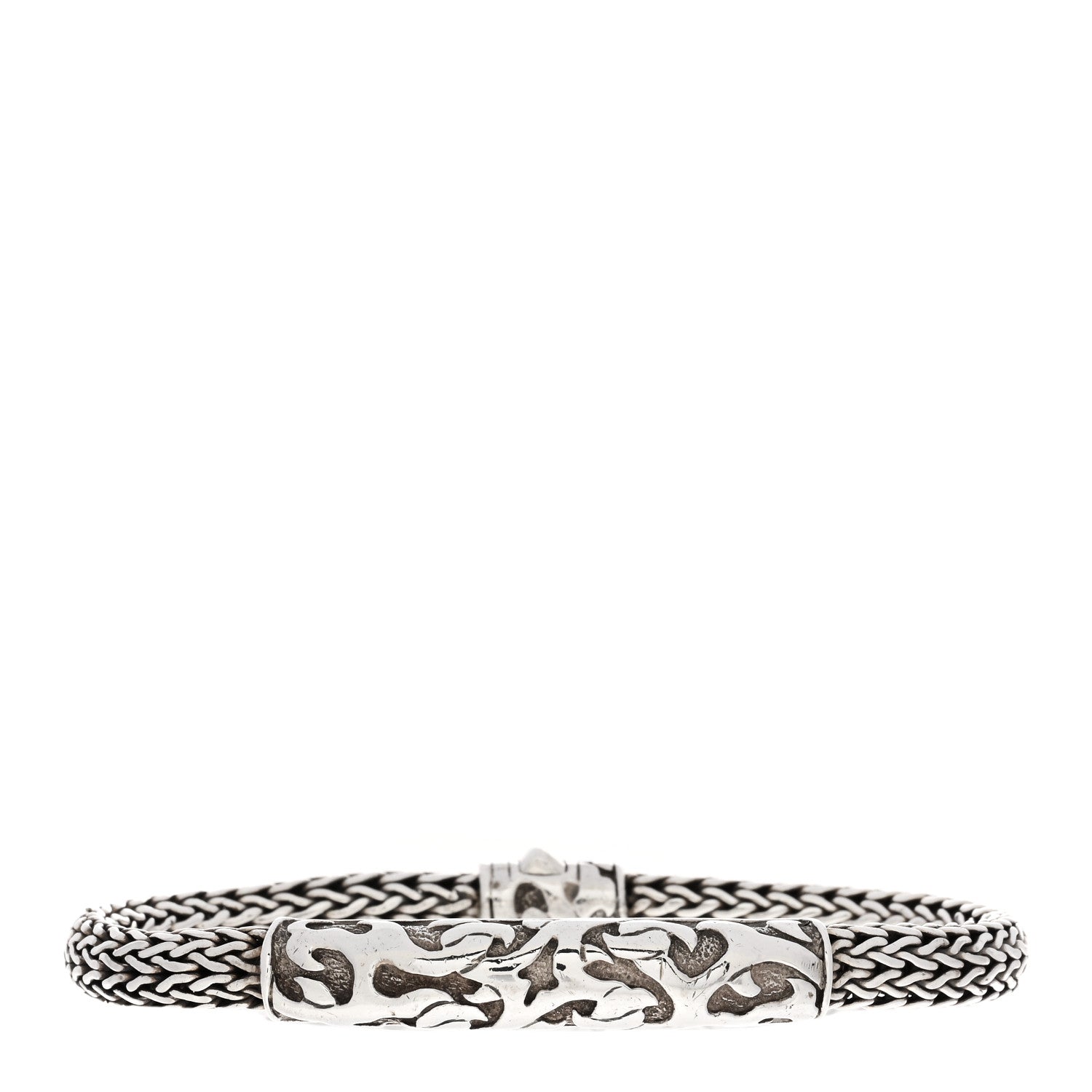 John Hardy Sterling Silver Dayak Classic Chain Station Bracelet 1 of 3
