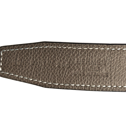 Hermes Epsom Swift 32mm H Belt 90 Etoupe Gold 3 of 8
