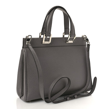 Gucci Grainy Calfskin Small Zumi Top Handle Bag Dusty Grey 2 of 11