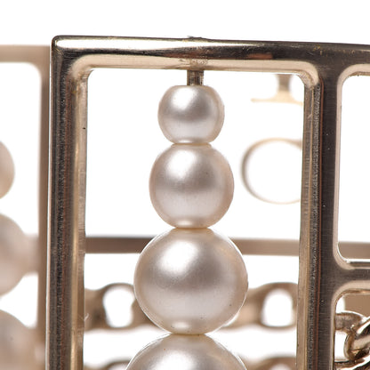 Chanel Metal Pearl Logo CC Cuff Gold 8 of 8