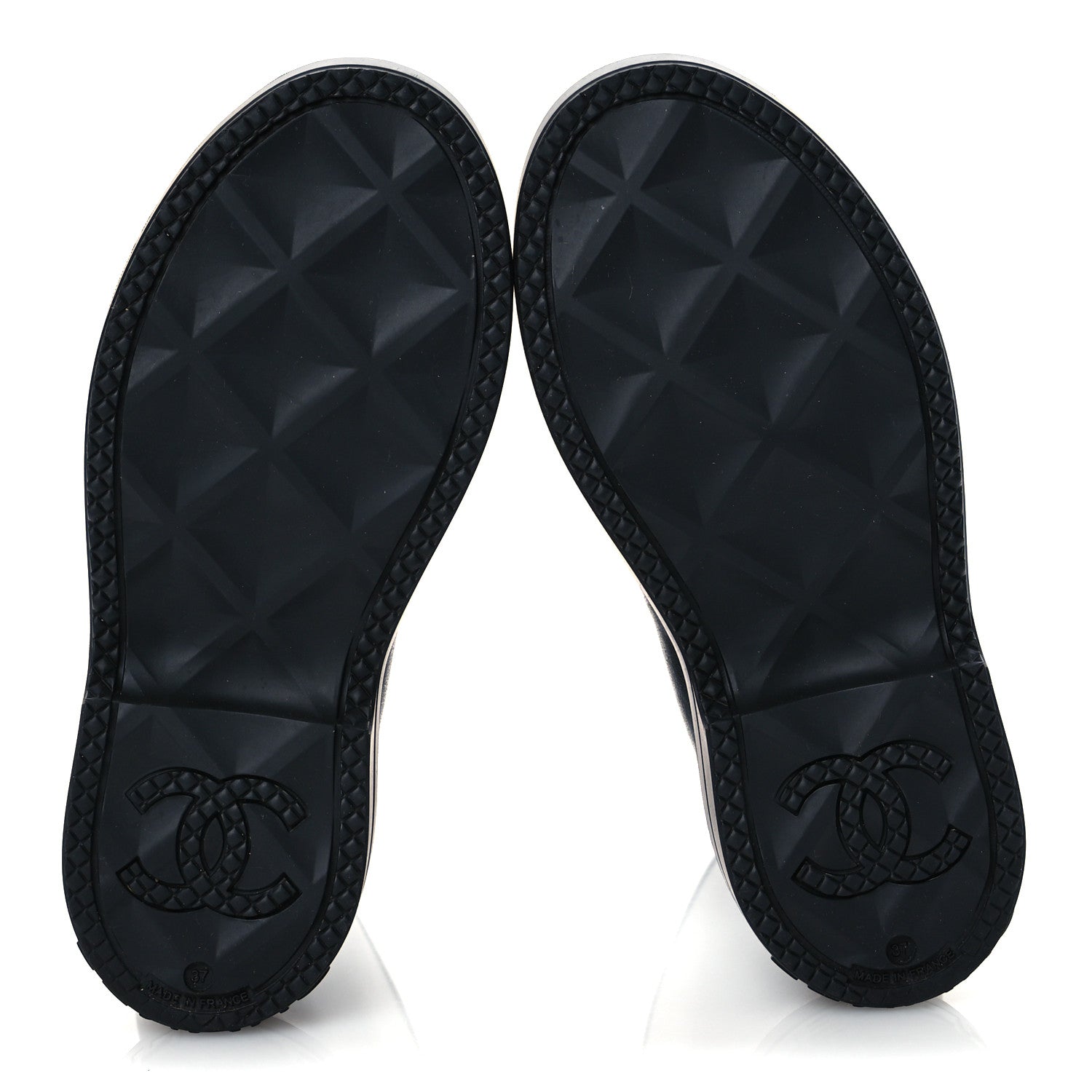 Chanel Caoutchouk CC High Boots 37 Black 7 of 11