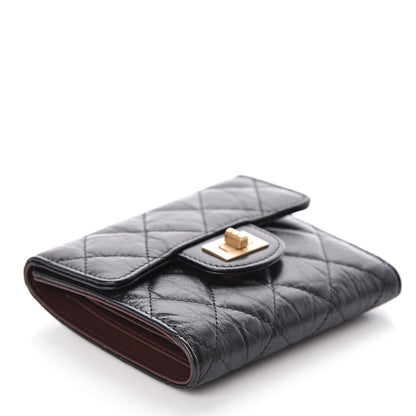 Chanel Aged Calfskin Quilted Reissue Compact Wallet Black 4 of 8