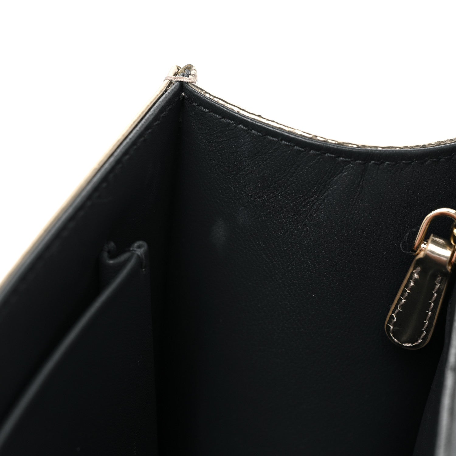Christian Dior Metallic Patent Micro-Cannage Medium Diorama Flap Bag Gold 12 of 16