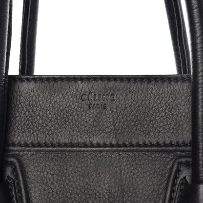 Celine Supple Calfskin Medium Phantom Luggage Black 6 of 11