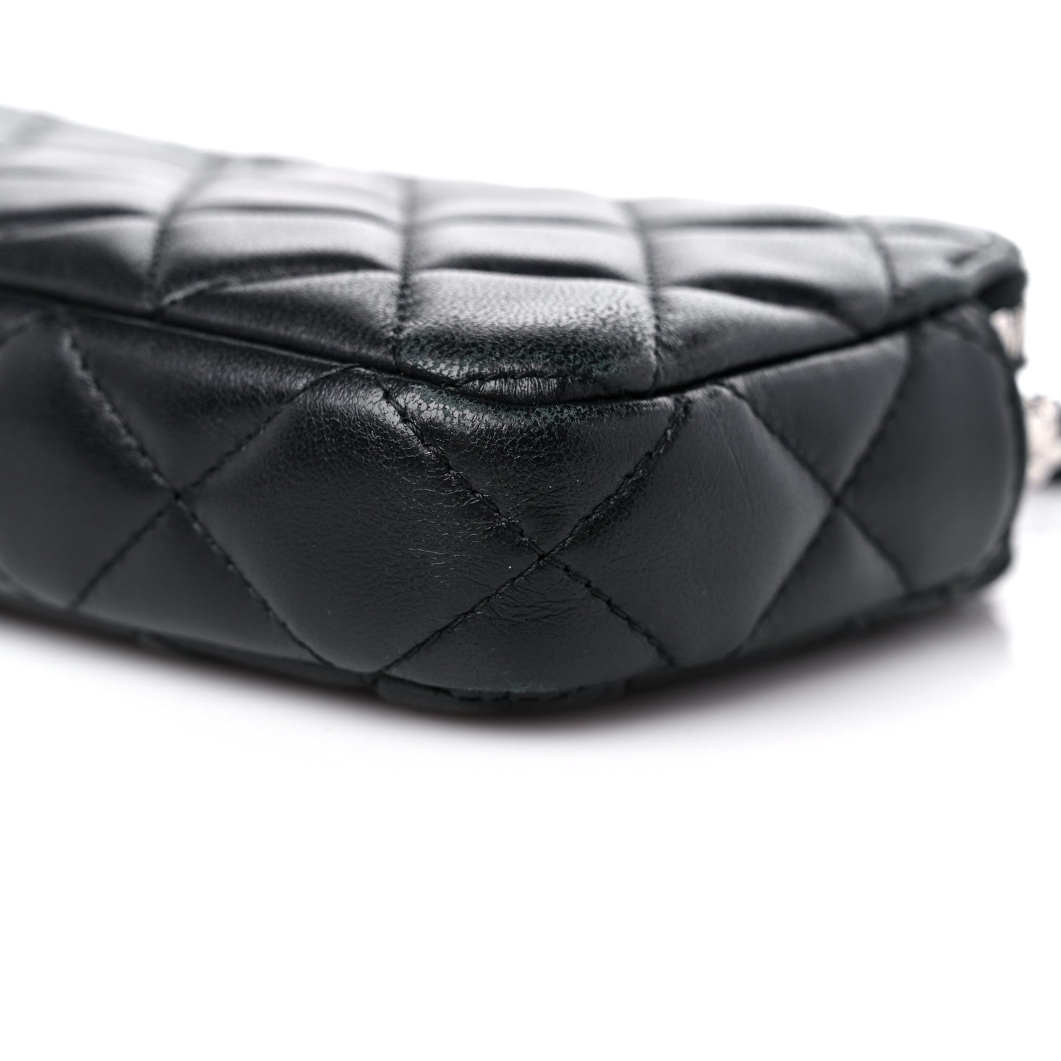 Chanel Lambskin Quilted Small Clutch With Chain Black 12 of 14