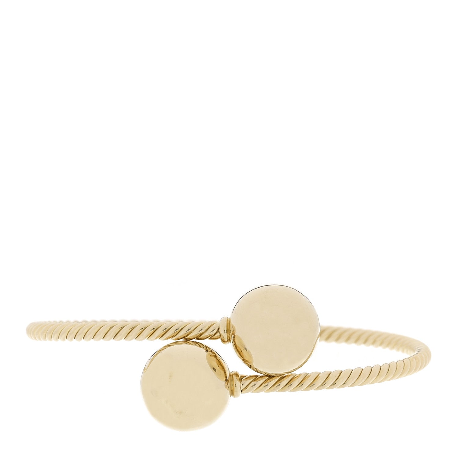 David Yurman 18K Yellow Gold 14mm Solari Bypass Bracelet 1 of 3