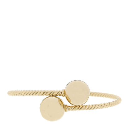 David Yurman 18K Yellow Gold 14mm Solari Bypass Bracelet 1 of 3