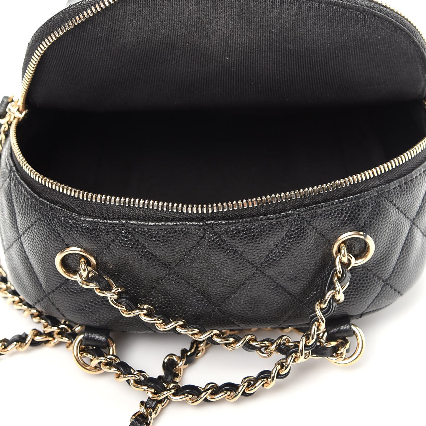 Caviar Quilted Small CC Day Backpack Black
