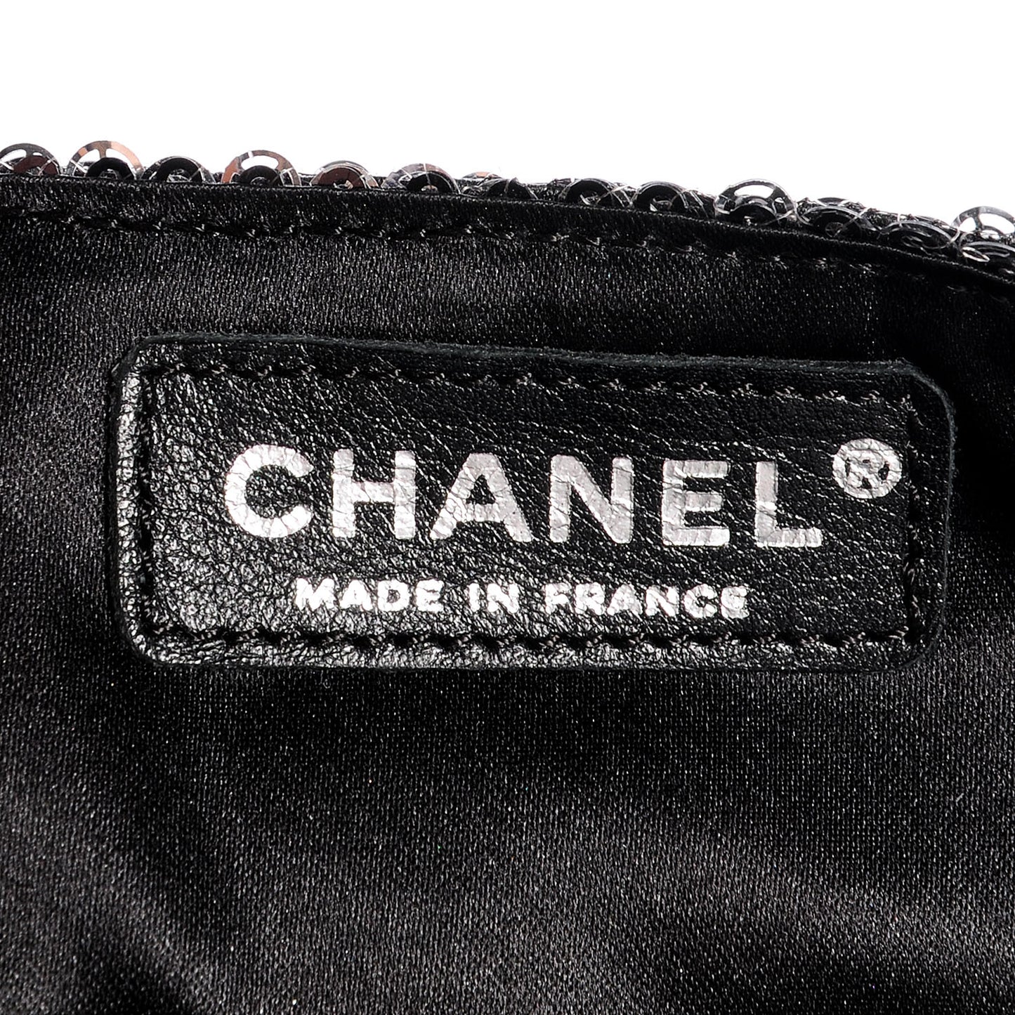 Sequin East West Flap Dark Silver